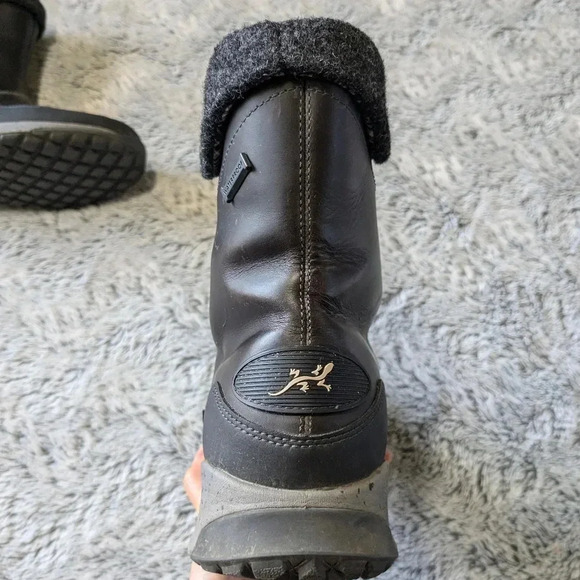 Chaco Borealis Boots Black Winter Snow Boots Waterproof Mid Size 7 Fur Slip On - Picture 9 of 11